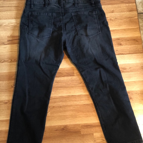 Foundry Tapered Leg Black Wash Moto Jeans 46x30 - Picture 6 of 6